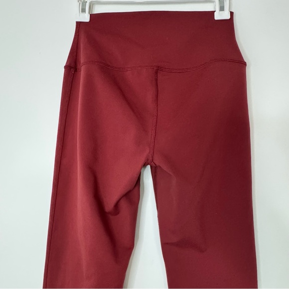 Small ALO Yoga Maroon Airbrush High Waist Bootcut Sculpt Leggings Cranberry Full - Picture 8 of 16